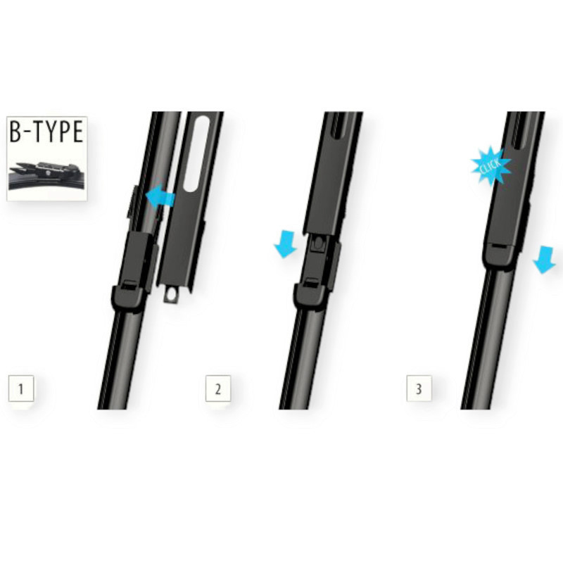 Щетки oximo модельные безкаркасные (к-т 2шт) b-type 600 + 450 мм дворника Мукачево - изображение 3