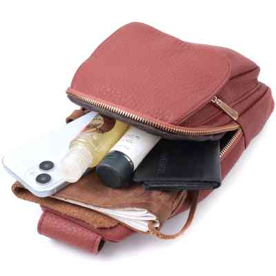 Сумка Vintage Из экокожи Бордовая (22762) Винница