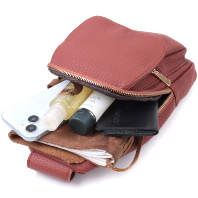 Сумка Vintage Из экокожи Бордовая (22762) Винница - изображение 2