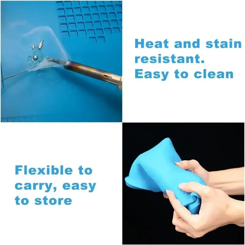 Силіконовий термостійкий коврик для пайки 36x26 см Київ - фото 3