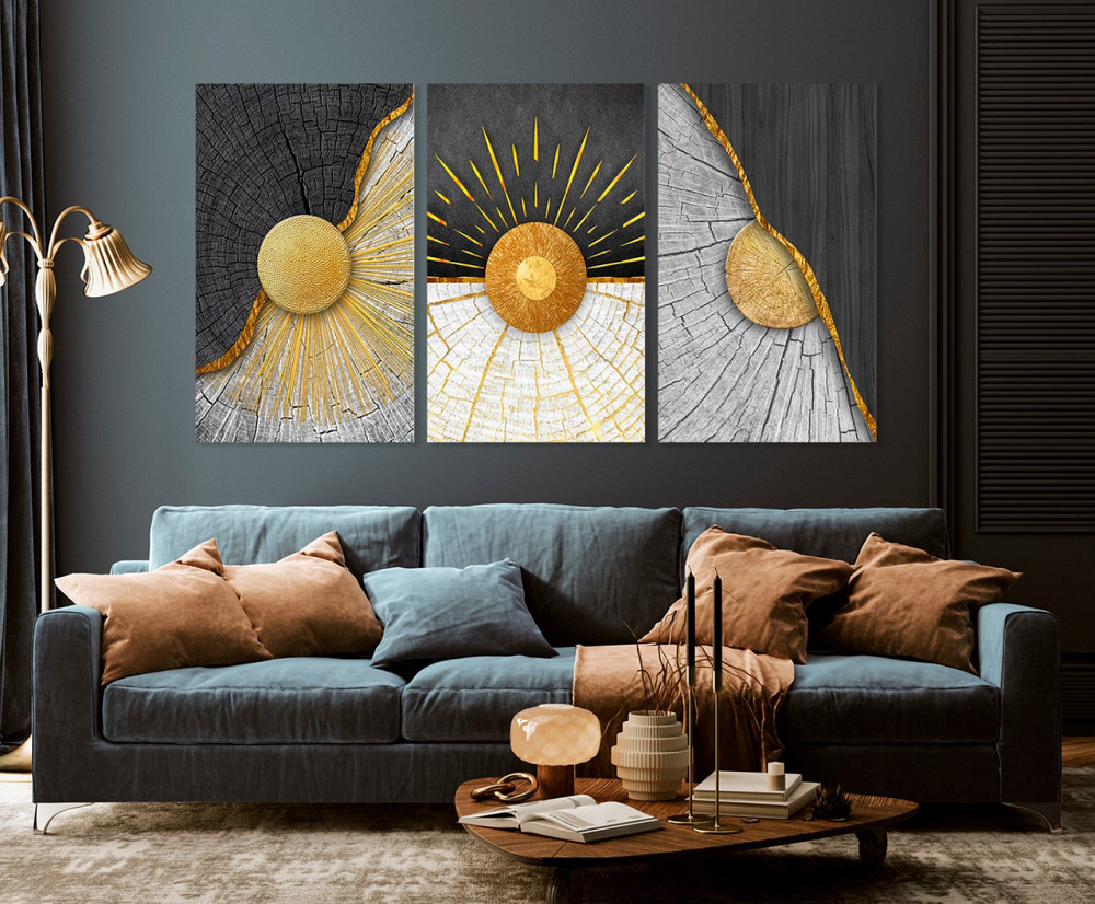 Модульная картина в гостиную / спальню   Абстракція     ART-167_3A 100х150 см Киев - изображение 3