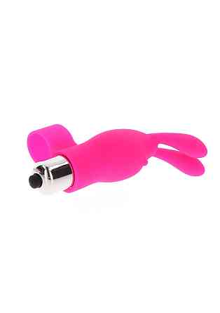 Вибратор на палец с кроликом TOY JOY розовый, 10 х 2.6 см Sex Aura Киев