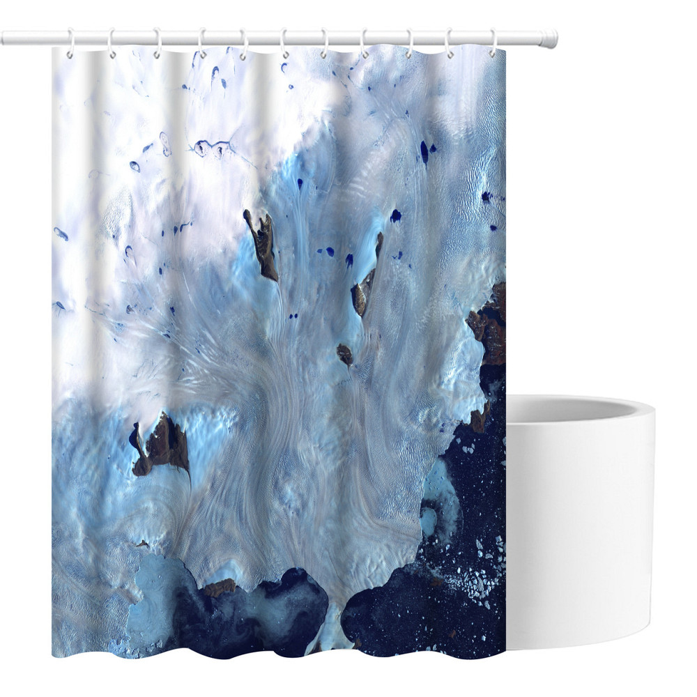 Шторка для ванны из полиэстера водонепроницаемая Bathlux 180x180 см с кольцами, занавеска для ванной комнаты Каменец-Подольский - изображение 3