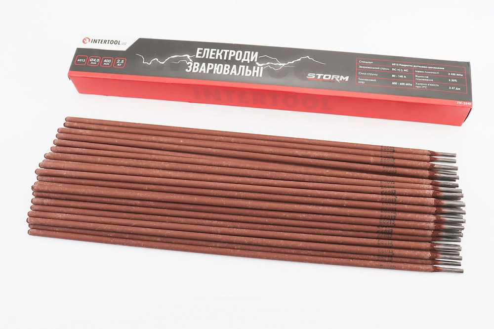 Електроди зварювальні 6013, D-4мм, 2,5кг, STORM EW-2540 Київ - фото 1