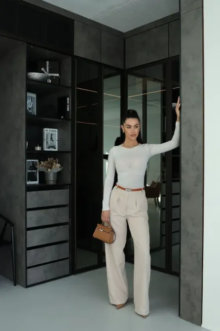 Жіночі брюки палаццо з високою талією, класичні широкі брюки Одеса - фото 17