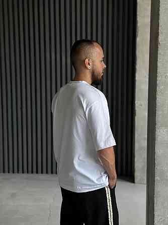 Футболка базова чоловіча оверсайз Білий 42/46 Харків