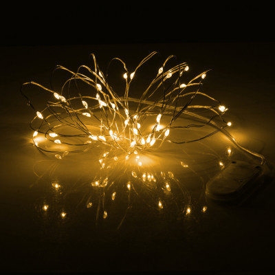 Гирлянда YES! Fun Нить на медной проволоке 40 LED Тепло-белая 4 м Статичная На батарейках (975027) Винница - изображение 3