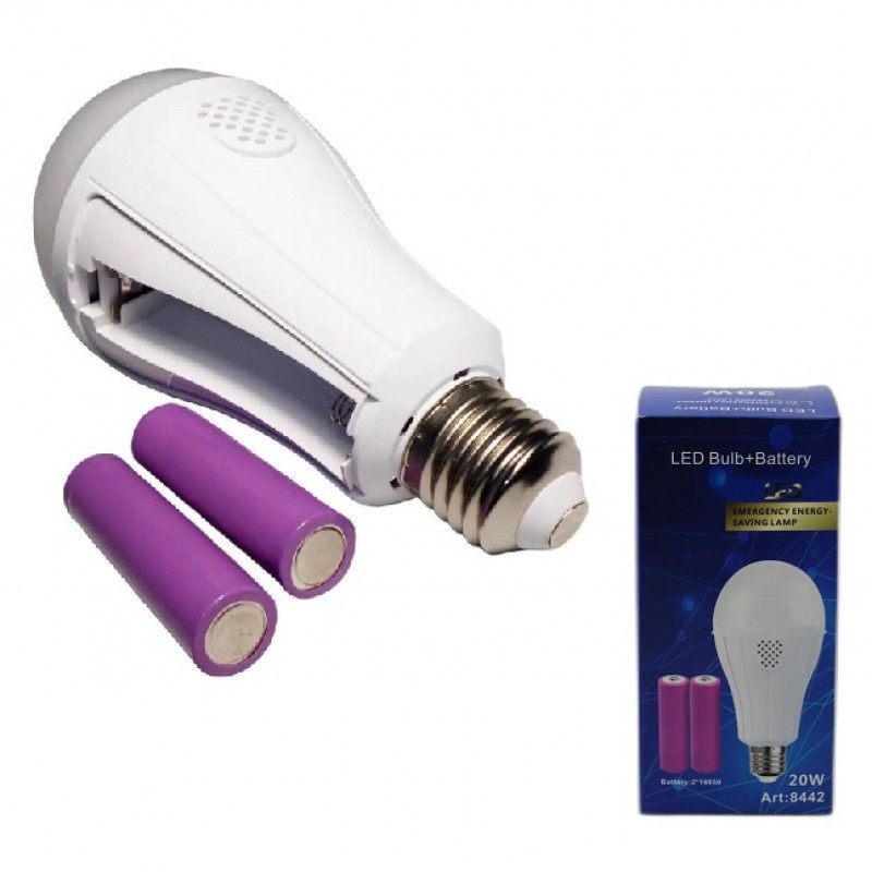 Лампочка з акумулятором 2 x 18650 15w для кемпінгу, автономна робота 3-4 години 8442 Одеса - фото 2