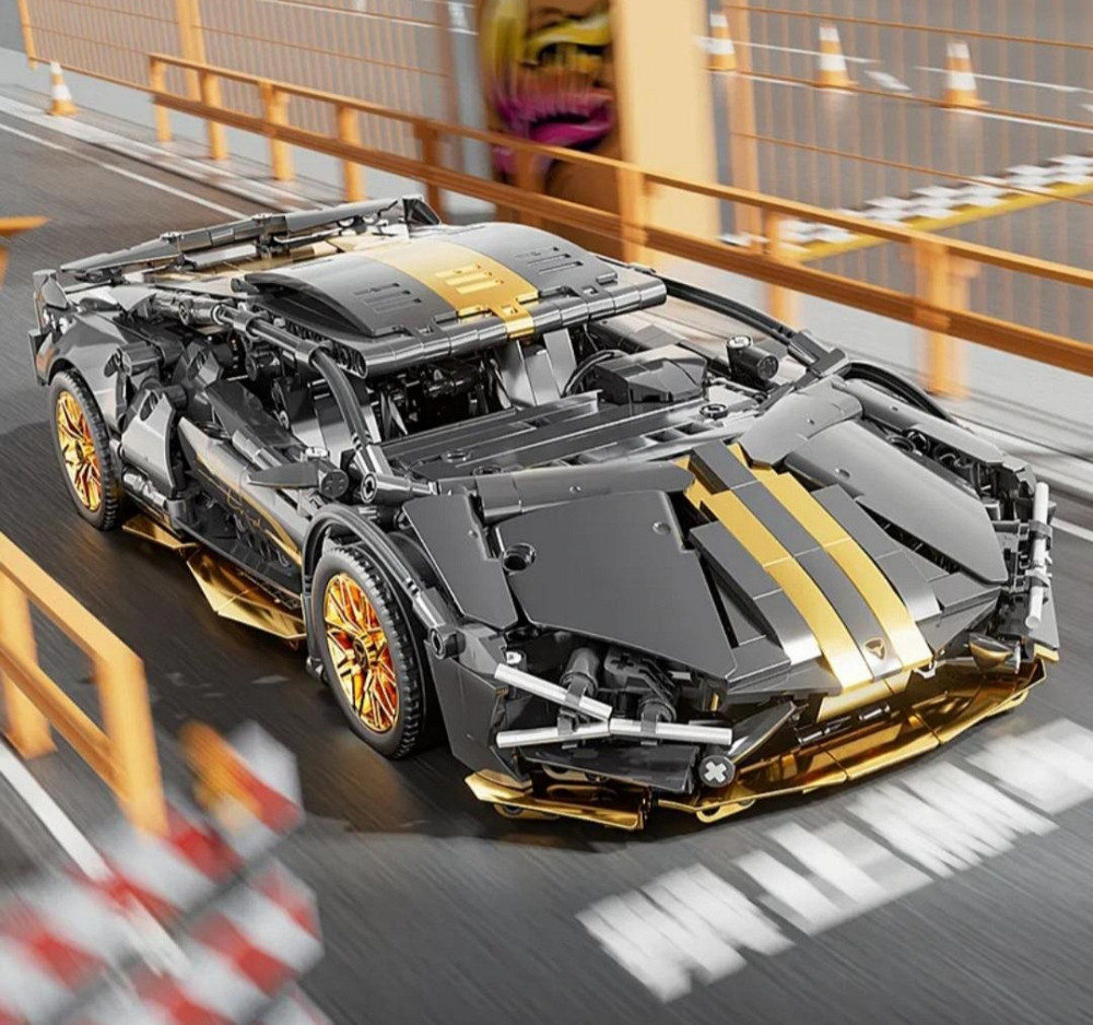 Конструктор машинка  Technic Lamborghini Super car 1280 деталей вмаштабі 1:14 Ламборджині чорна Київ - фото 3