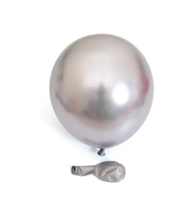 Латексный шарик серебро хром 12'' 30см Киев - изображение 1