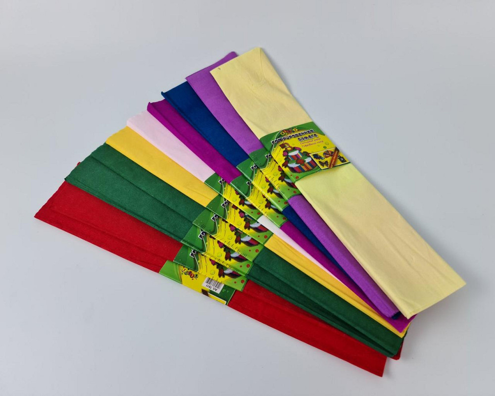 Бумага креповая 50x200см. (10цв. в упак,) №7811 серия 