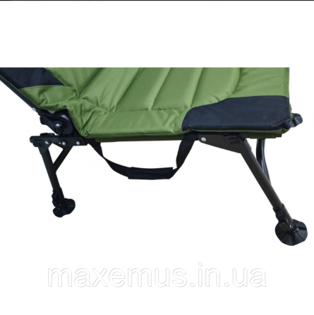 Карповое кресло раскладное для рыбалки Bonro B-26 (до 120 кг) Черно-зеленое туристическое Мостиська