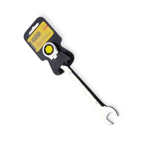 Ключ ріжково-накидний 14мм CrV тріскатковий з шарніром Мукачево