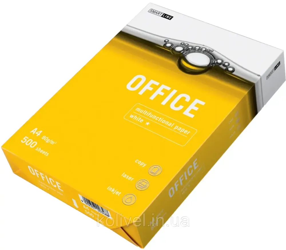 Папір офісний Smart Line Office A4 80 г/м2 клас C 500 аркушів Київ - фото 1