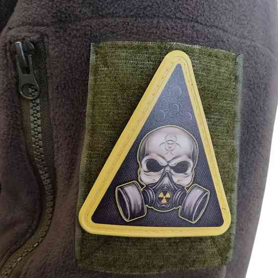 Патч / шеврон Знак хімічної зброї з черепом Запоріжжя