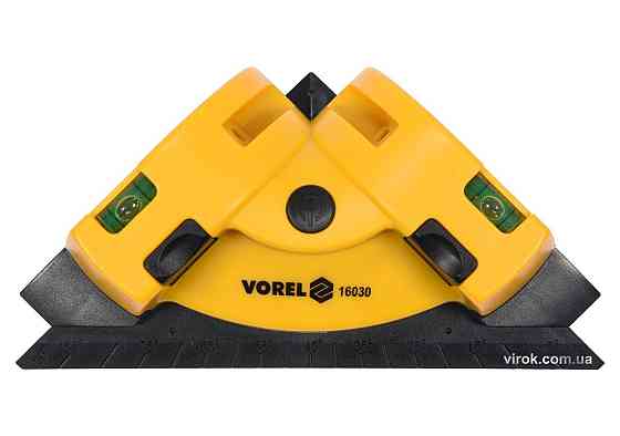 Рівень кутовий 90° з 2-ма лазерними лініями до 10 м VOREL для укладання плитки, 190х 135 мм [20] Одеса