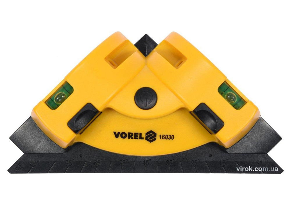 Рівень кутовий 90° з 2-ма лазерними лініями до 10 м VOREL для укладання плитки, 190х 135 мм [20] Одеса - фото 1