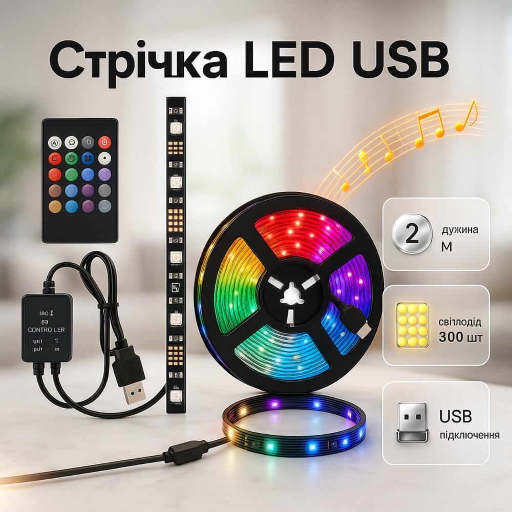 Светодиодная лента led лента 5050 SMD, Цветная светодиодная для дома Свет для декора комнаты VA-62 Львов - изображение 11