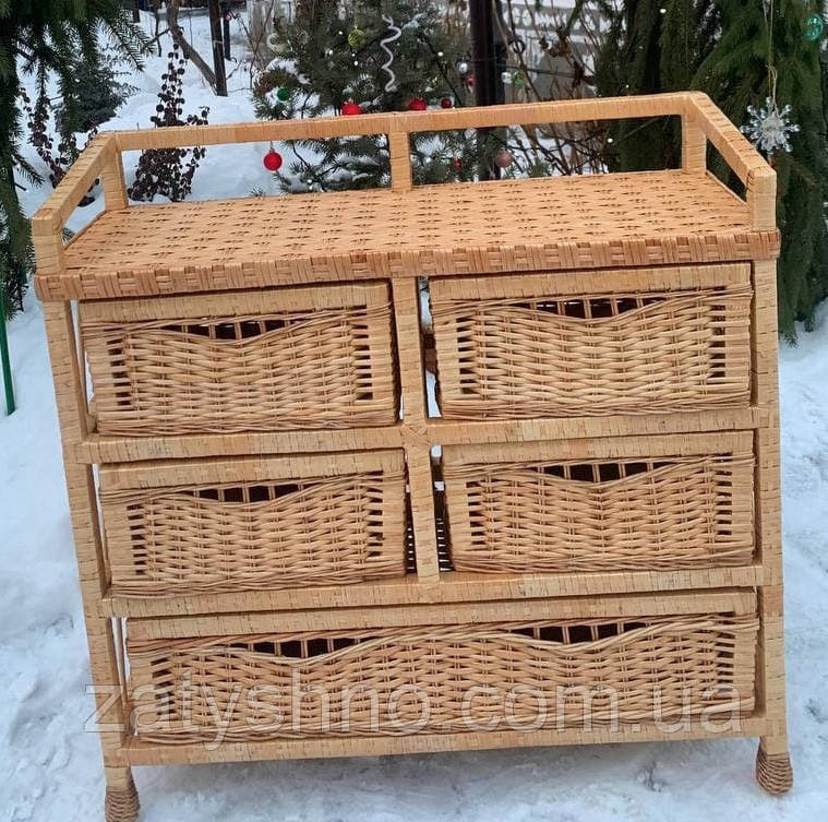 Комод  из лозы на 5 шухляд Киев - изображение 9