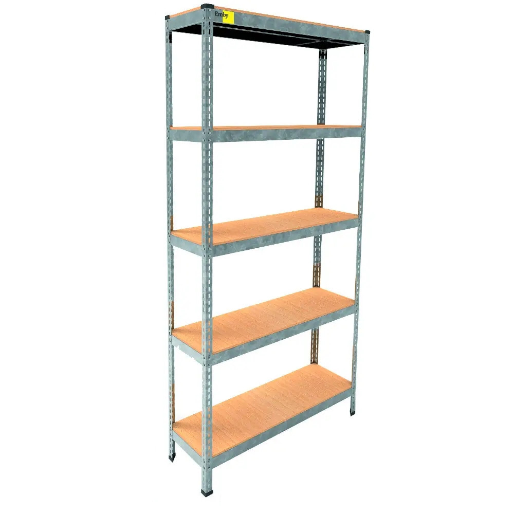 Металлический стеллаж Emby Light Series (размер 2100х900x300мм) 5 полок ДСП до 100кг Оцинкованный Винница - изображение 1