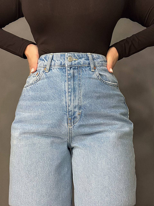 Джинсы женские Twin 1537-420 Palazzo Wide leg широкие палаццо высокая талия голубые, голубой, 34, 34 Одесса - изображение 3