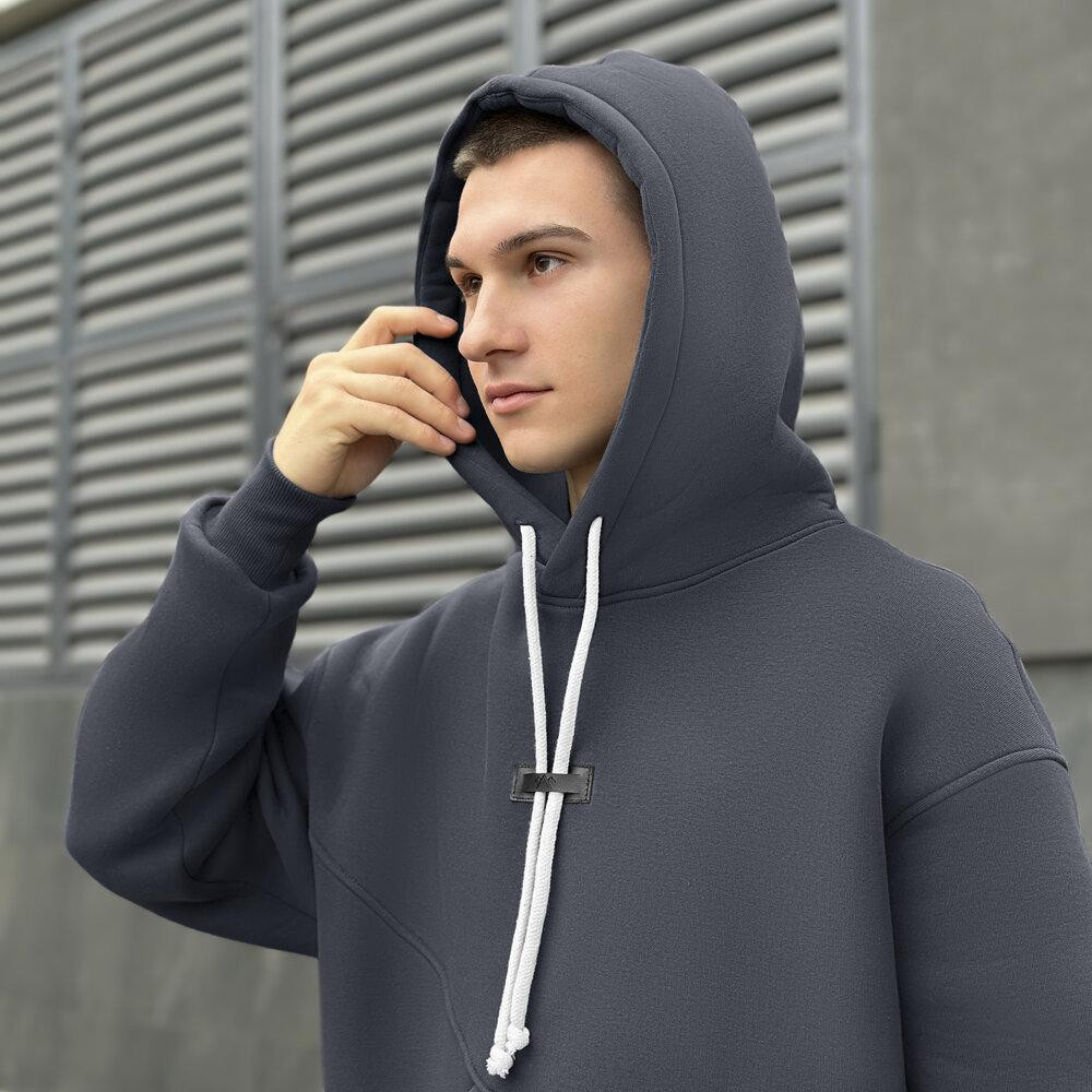 Темно-сірий спортивний чоловічий костюм осінь/зима Pobedov Space. Сірий спортивний костюм. Київ - фото 6