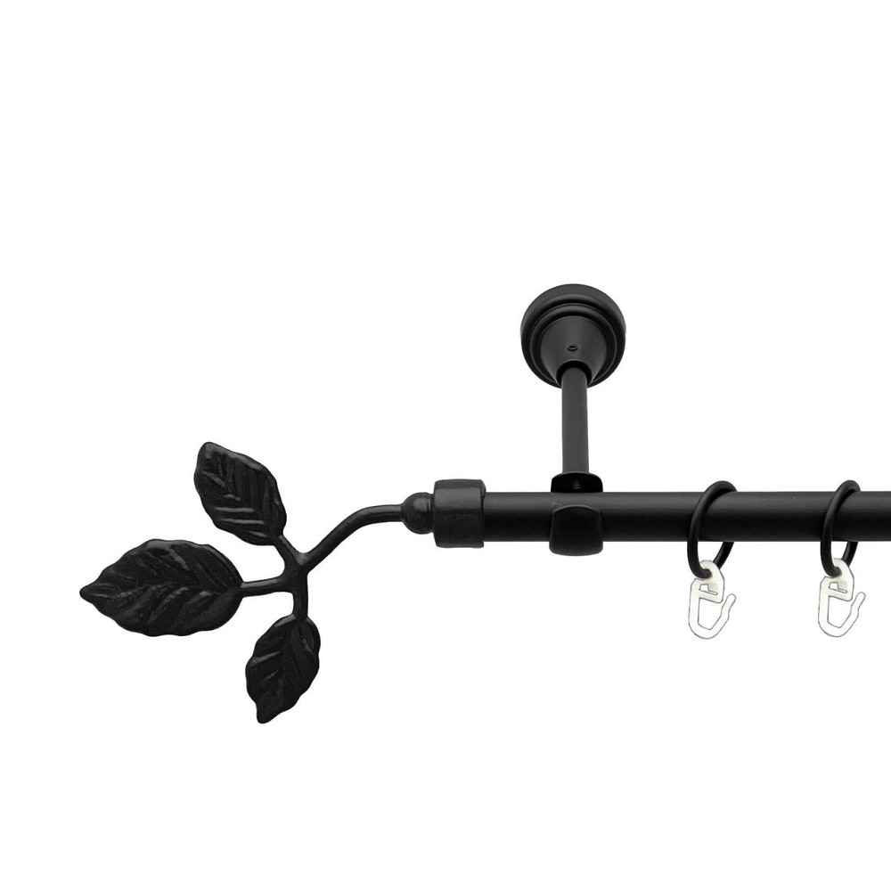 Карниз Orvit Тоскана металевий однорядний відкритий гладка труба кільце металеве Чорний Оксамит 16 мм 140 см (00-00027157) Львів - фото 1