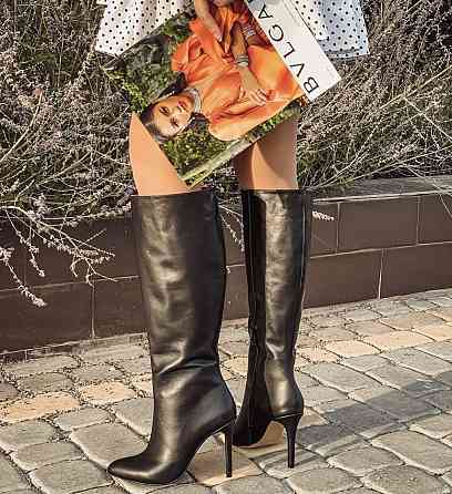 SANTINI Чоботи жіночі SANTINI 955729-11 чорні (весна-осінь, шкіра натуральна) (4968) 36 Коломыя