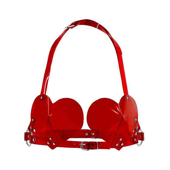 Ліф Серце Feral Feelings - Hearts Bra Red Trasparent Sex Aura Київ
