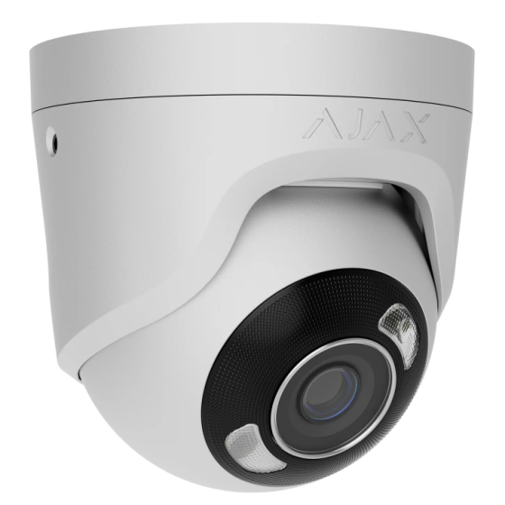8 Mp IP охоронна відеокамера з гібридним підсвічуванням Ajax TurretCam HL (8 Mp/4 mm) White Київ