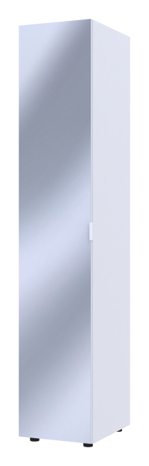 Шафа-пенал з дзеркалом Doros Гелар 39х49,5х203,4 см Білий (DRS-011129) Львів - фото 3