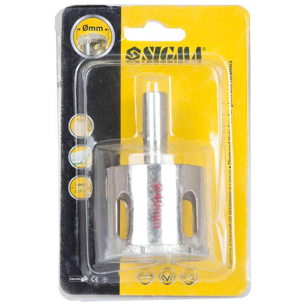 Sigma Коронка алмазная по керамике и стеклу Ø40мм SIGMA (1541401) Киев - изображение 2