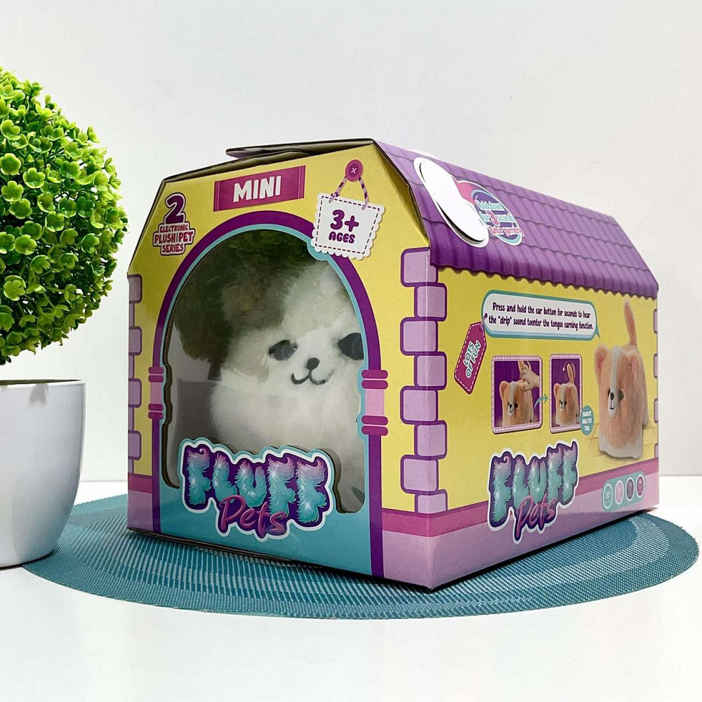 Собачка інтерактивна рухає хвостом моргає очима запис голосу Білий з сірим (M 17049) Чернигов - изображение 2