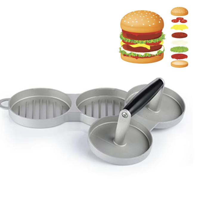 Пресс для котлет Char-Broil RD-9048 двойной литой алюминий Ø11.5 см, для бургеров, овощных и рыбных котлет Одесса - изображение 7