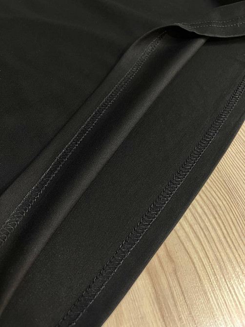 Футболка женская A-N 26048 базовая средняя длина классическая вышивка омега, черный, one size Киев - изображение 17