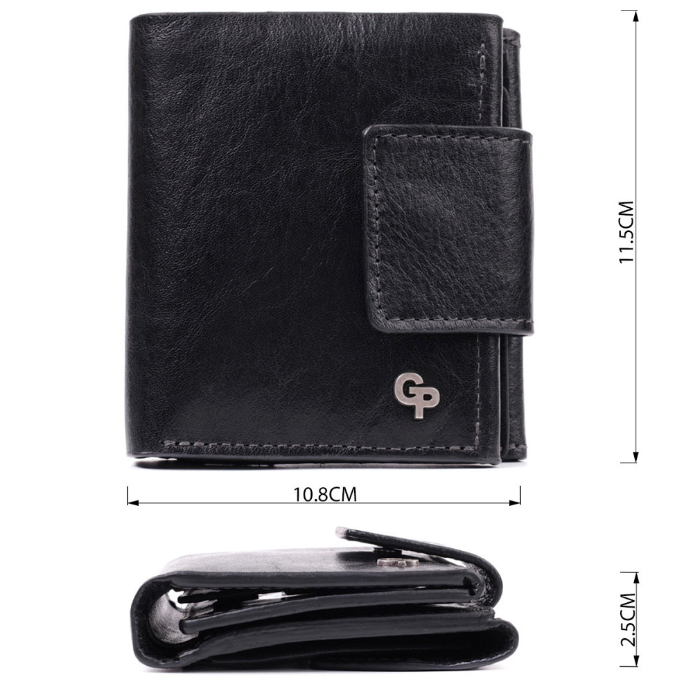 Шикарный кошелек с множеством отделений из люксовой натуральной кожи GRANDE PELLE 22573 Черный Киев - изображение 2