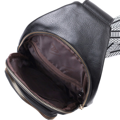 Сумка Vintage Слінг жіноча з екошкіри Чорна (22748) Вінниця - фото 11