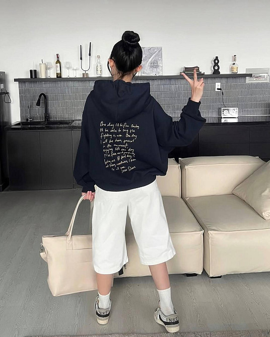 Жіноче тепле оверсайз худі на блискавці тринитка на флісі Одеса - фото 5