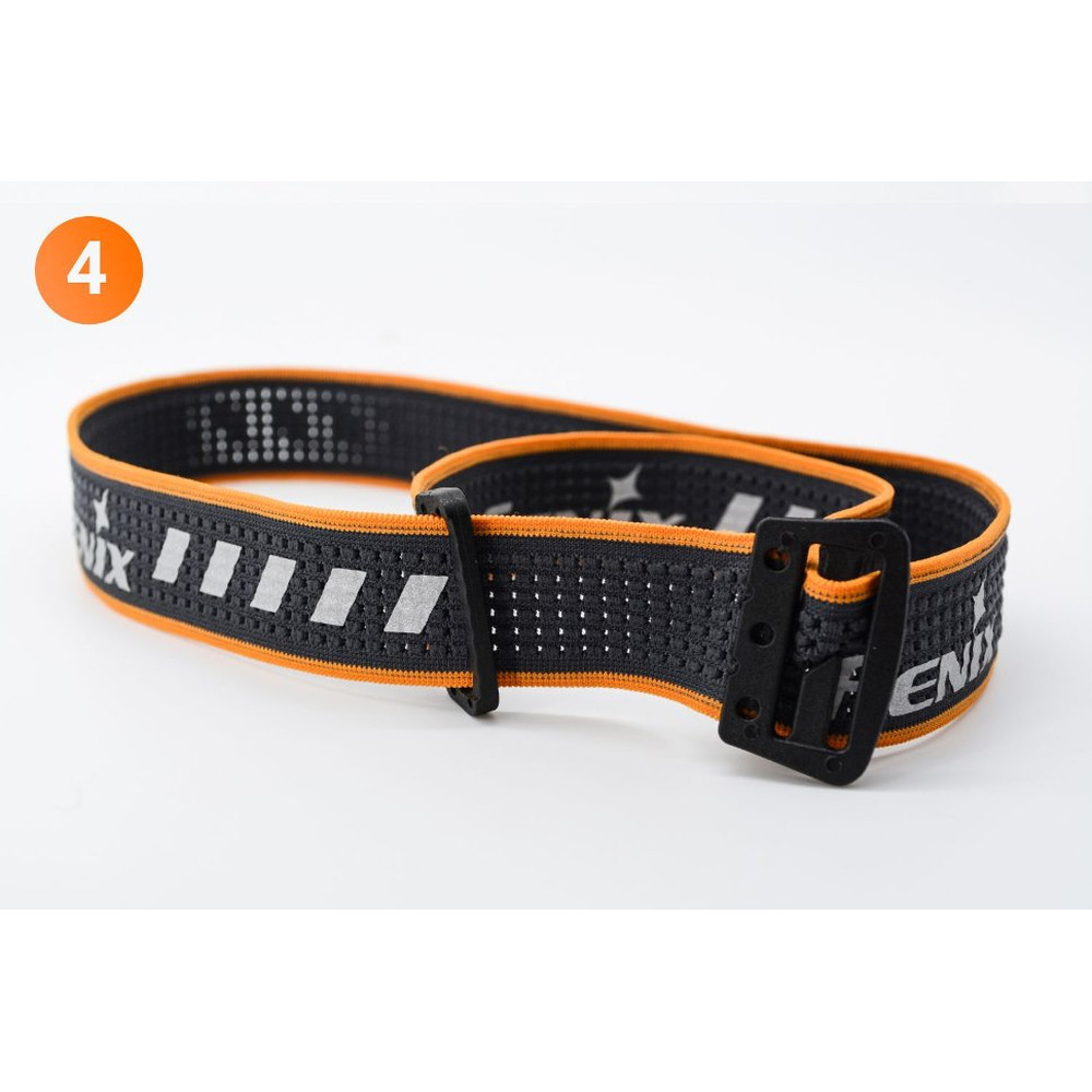 Стрічка для налобних ліхтарів Fenix, одинарна, AFH-03, чорно-помаранчева Київ - фото 14