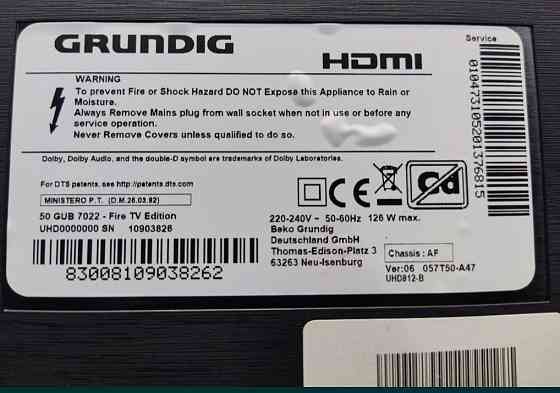 Телевізор: GRUNDIG 50GUB7022 UHD 4K, Smart TV, Fire TV (2020) Харків