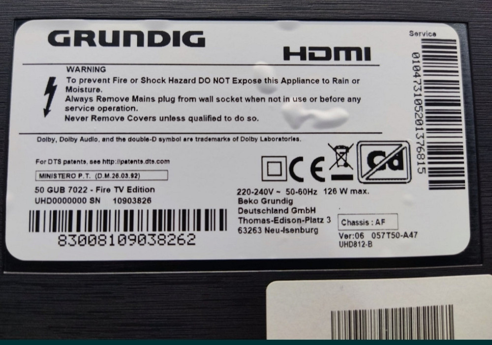 Телевізор: GRUNDIG 50GUB7022 UHD 4K, Smart TV, Fire TV (2020) Харків - фото 6