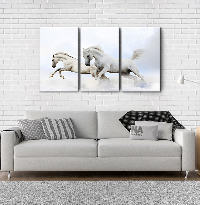 Модульная картина Белые Лошади Аrt-129_3А Киев - изображение 2