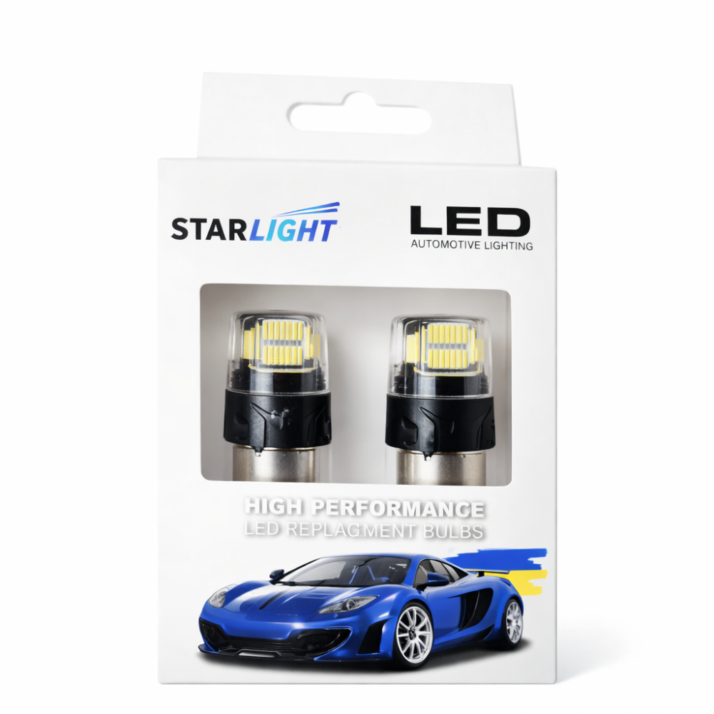 Комплект світлодіодних ламп StarLight Vision P21W (T25) BRS LED BA15S 1156 WHITE 6000K 12/24V Харків - фото 1