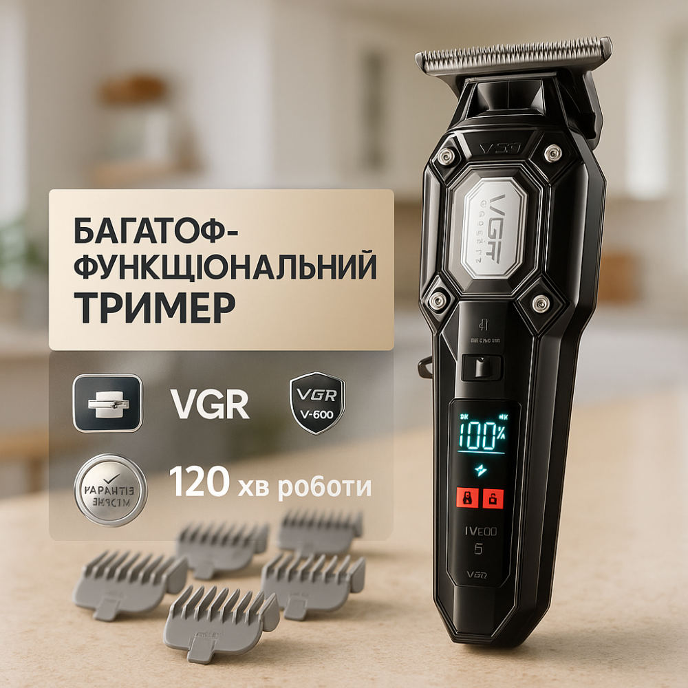 Моющаяся машинка для стрижки, Практичная машинка для стрижки волос Триммер волос мощный WC-41 Львов - изображение 18