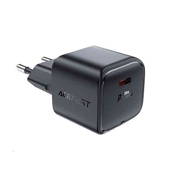 Мережевий зарядний пристрій ACEFAST A77 mini PD30W GaN USB-C charger Black (6974316282662) Киев