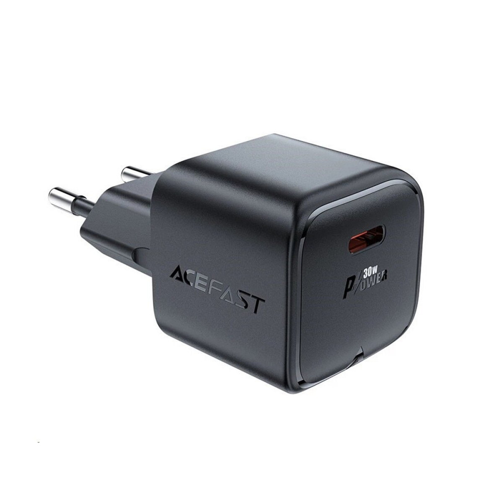 Мережевий зарядний пристрій ACEFAST A77 mini PD30W GaN USB-C charger Black (6974316282662) Київ - фото 1