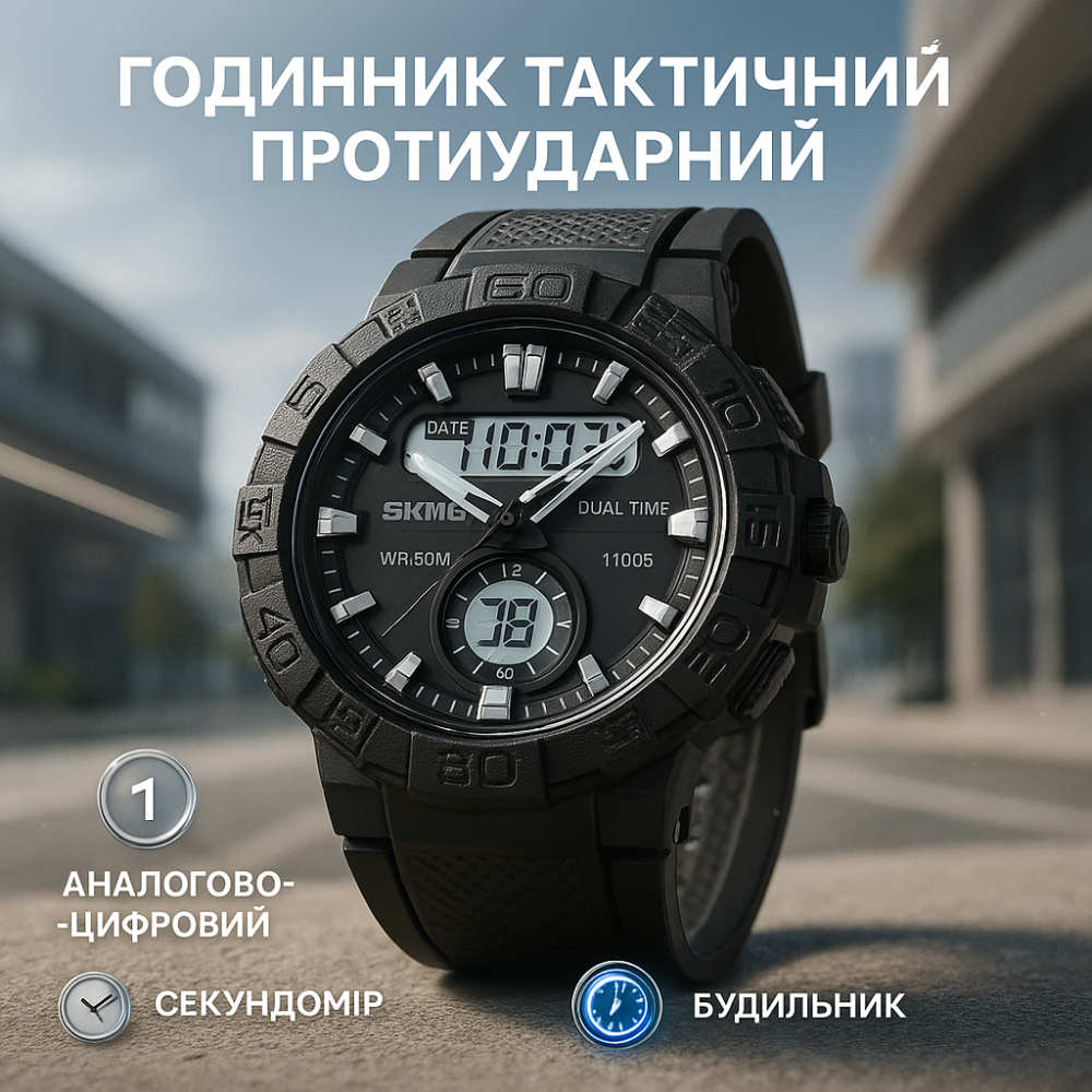 Часы спортивные многофункциональные SKMEI 1881BKWT, Оригинальные мужские часы Практичные мужские VF-65 Львов - изображение 17