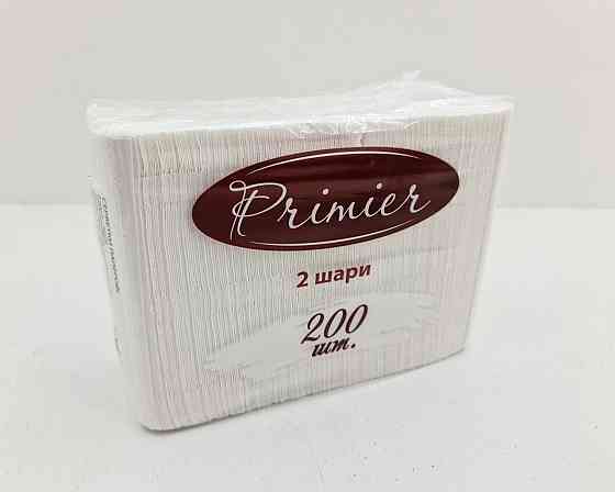 Серветка 2-вух шарні 200лист Primier банкетна (33х18) Біла (1 пачка) Харків