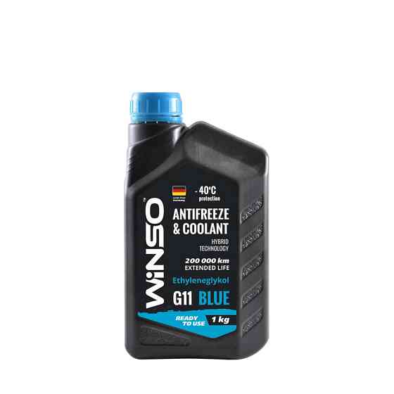 Антифриз Winso Antifreeze & Coolant Blue G11 -40°C голубой готовый 1кг Львов