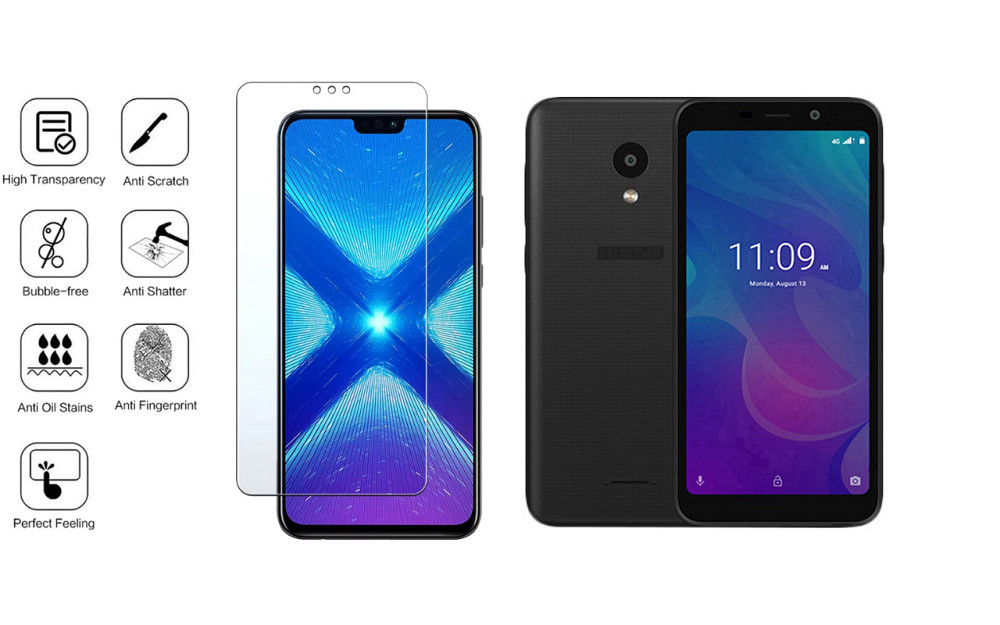 Захисне скло NeoGlass для Meizu C9, Meizu C9 Pro – надпрозоре та стійке Київ - фото 4